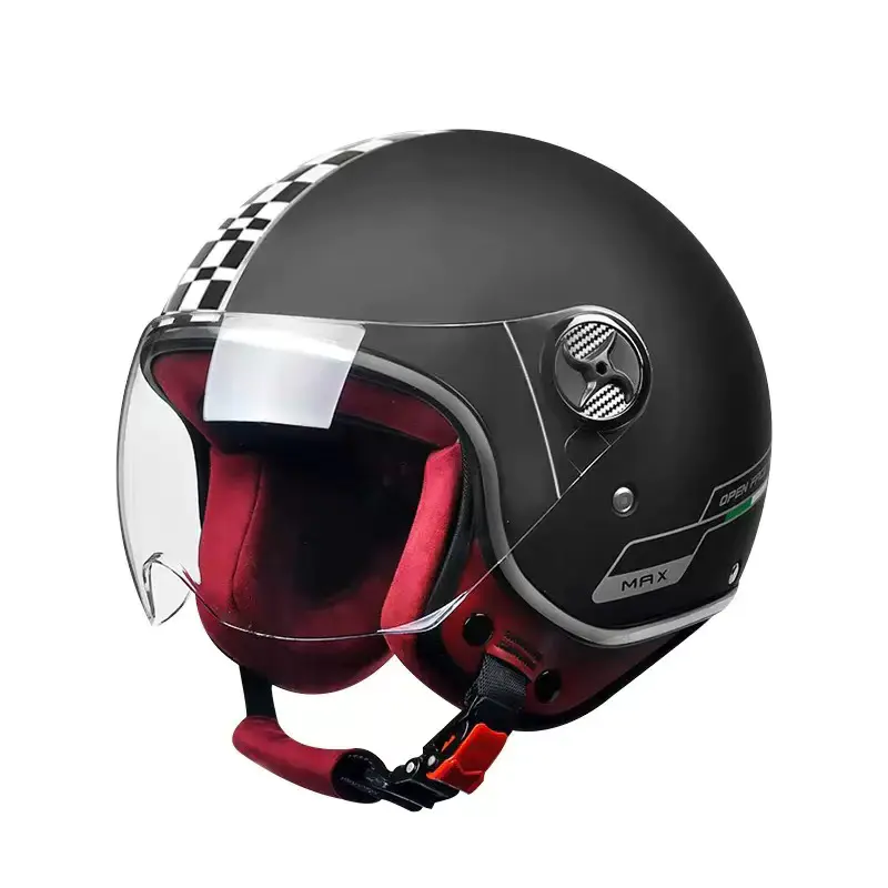 519 Casca Motocicleta Retro Half Face Casca Motocross ABS
