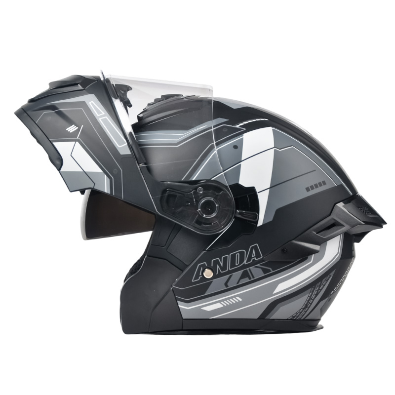 102 Cască de Motocicletă Flip Up Visiere duble Cască de motocross