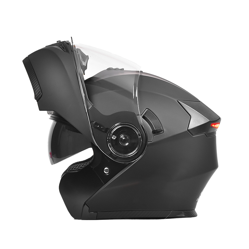 Cască de motocicletă cu fară spate de siguranță cu 108 LED Cască rabatabilă certificată DOT