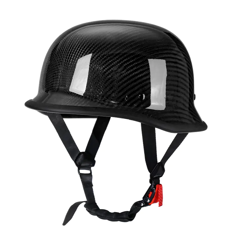 Casca Motocicleta Retro Fibra De Carbon M35 Casca Demifata De Motocross