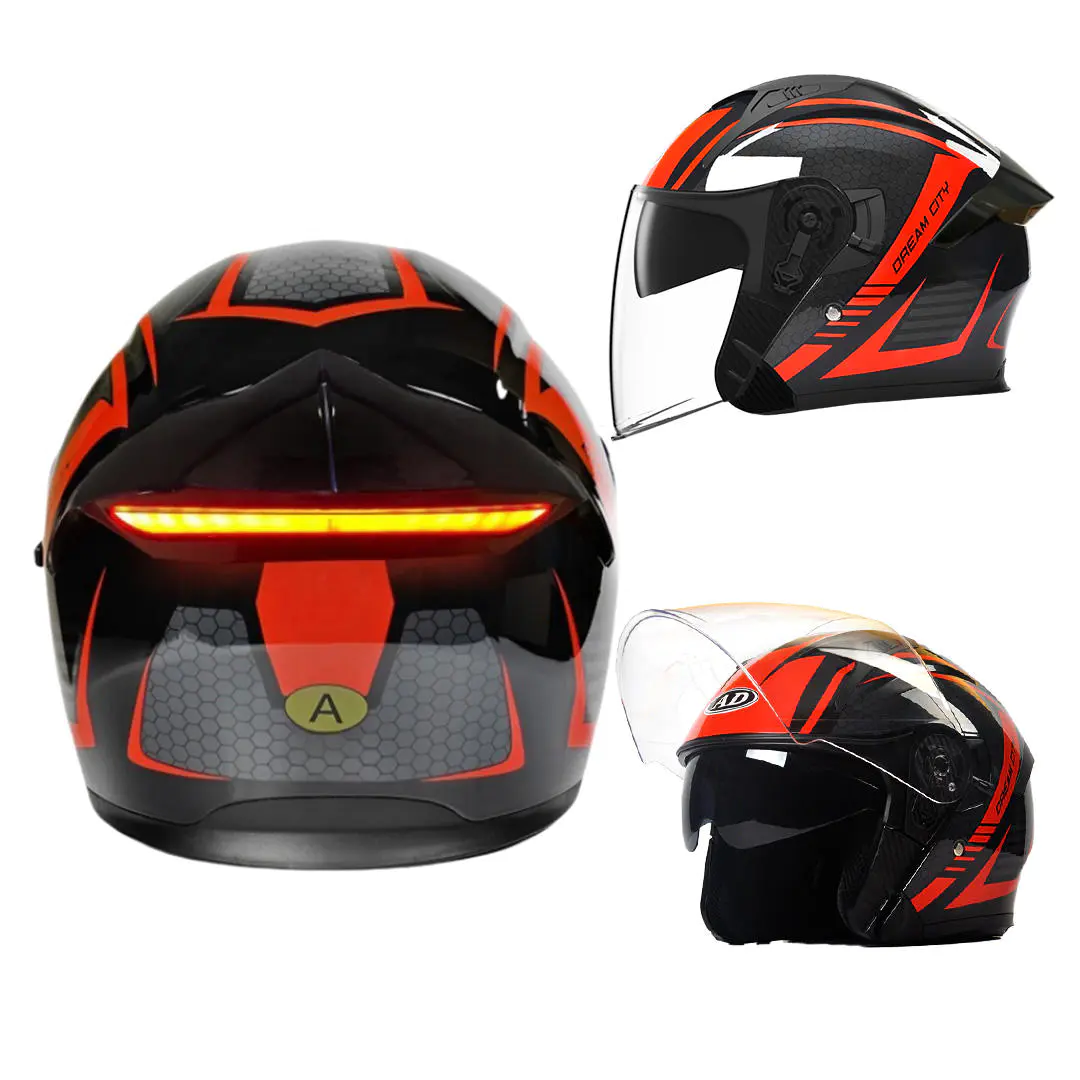 Casca pentru motociclete K5 LED Intelligence Safety Taillight Casca deschisa certificata DOT
